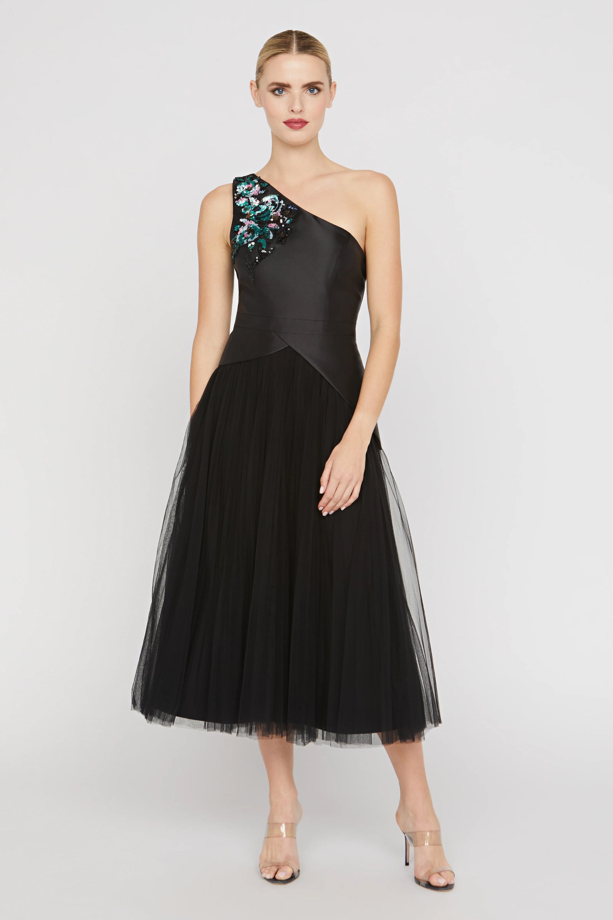 maxi evening dress with split Shona Joy - Claude Cut Out Side Split Maxi Dress main image 1